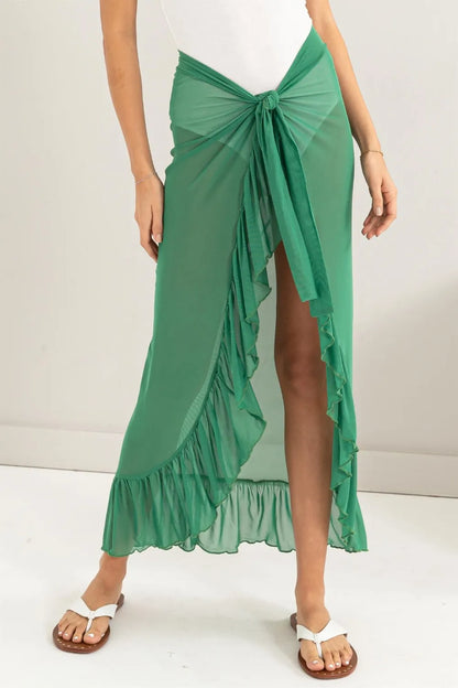 HYFVE Ruffle Trim Cover Up Sarong Skirt - Farnelli