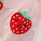 Children's Strawberry Applique Ruffle Sleeve Dress - Farnelli