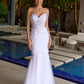 Juliet JT2469KW Long Sweetheart Boned Embellished Bodice Trumpet Gown