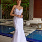 Juliet JT2469KW Long Sweetheart Boned Embellished Bodice Trumpet Gown