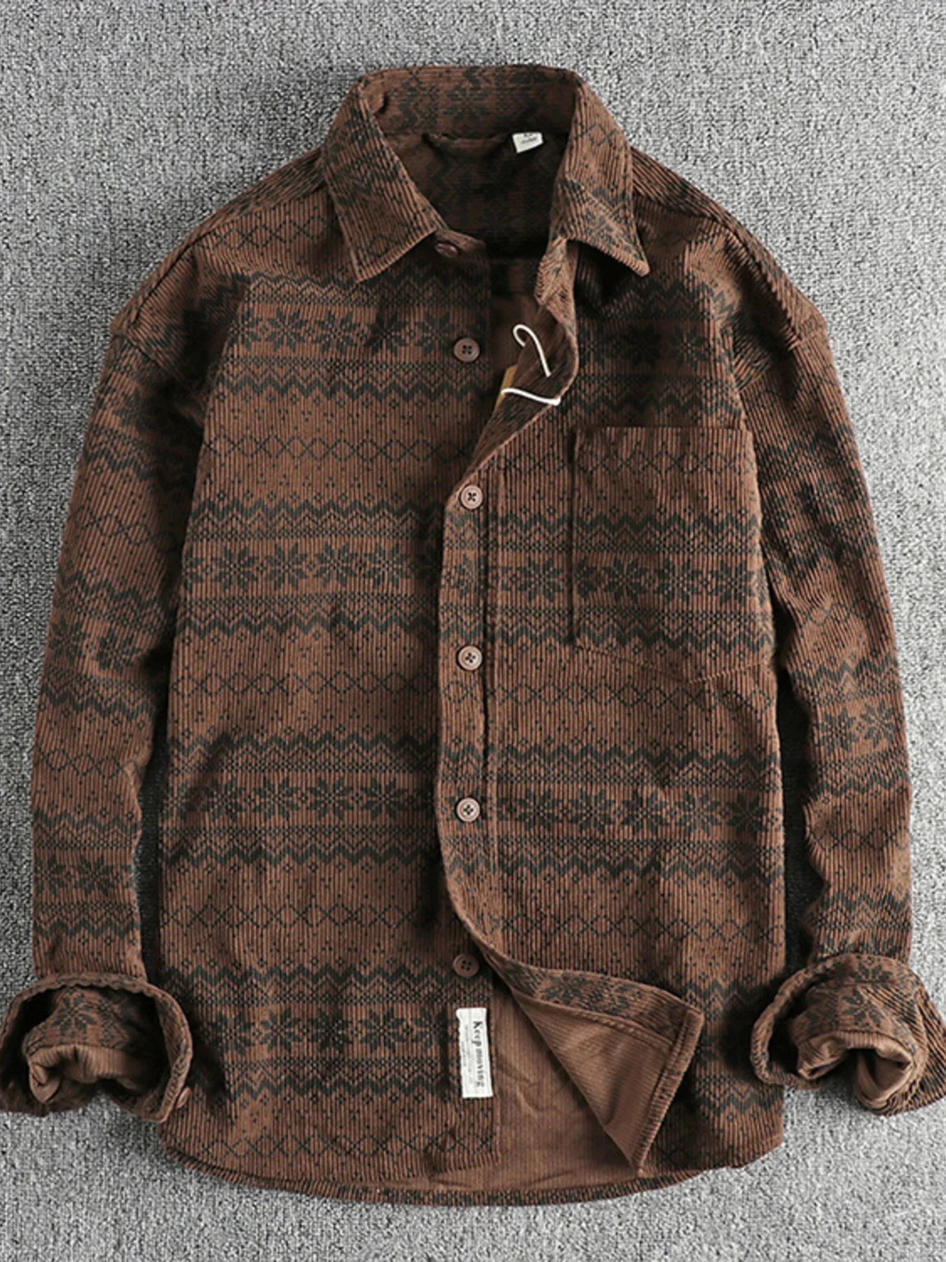 Men's Button Up Long Sleeve Shirt - Farnelli
