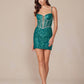 Nox Anabel G817 Short Fitted Corset Cocktail Dress