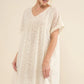 And The Why Woven Leopard Baby Doll Roll-Sleeve Casual Dress - Farnelli