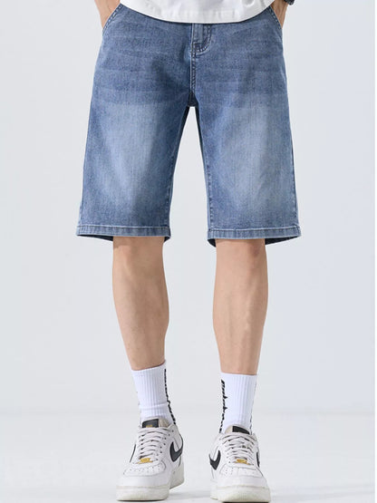 Men's Washed Loose Fit Denim Shorts - Farnelli