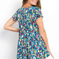 Be Stage Printed Ruffle Sleeve Top - Farnelli