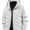Men's Plus Size Hooded Padded Jacket - Ivory