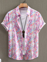 Men's Printed Short Sleeve Casual Shirt - Farnelli