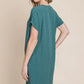 BOMBOM V-Neck Short Sleeve Dress with Pockets - Farnelli