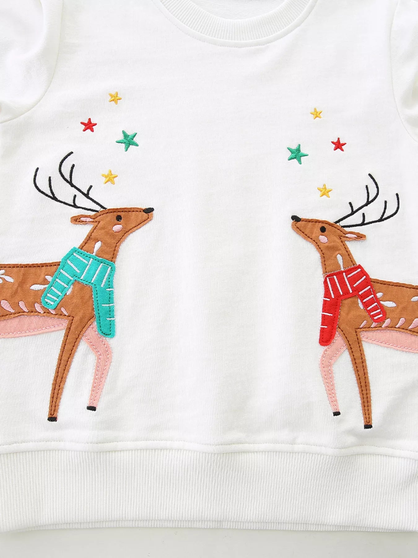 Children's Reindeer Embroidered Sweatshirt - Farnelli