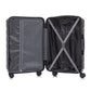 HouseOfZazla 3-piece spinner wheel luggage set with combination locks