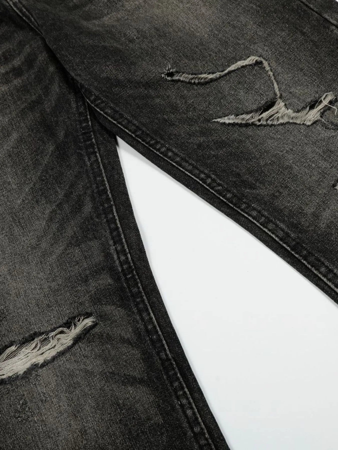 Men's Distressed Washed Straight Jeans - Farnelli