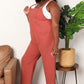 Perfee Wide Leg Overalls with Front Pockets - Farnelli