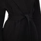 Cambridge Comfort Wraparound Wool Cashmere Coat in Black