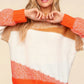 Haptics Color Block Long Sleeve Sweater - Farnelli
