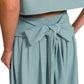 Zenana Heavy Woven Span Crop Tee & Skirt Set - Farnelli