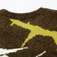 Men's Abstract Pattern Distressed Hem Sweater - Farnelli