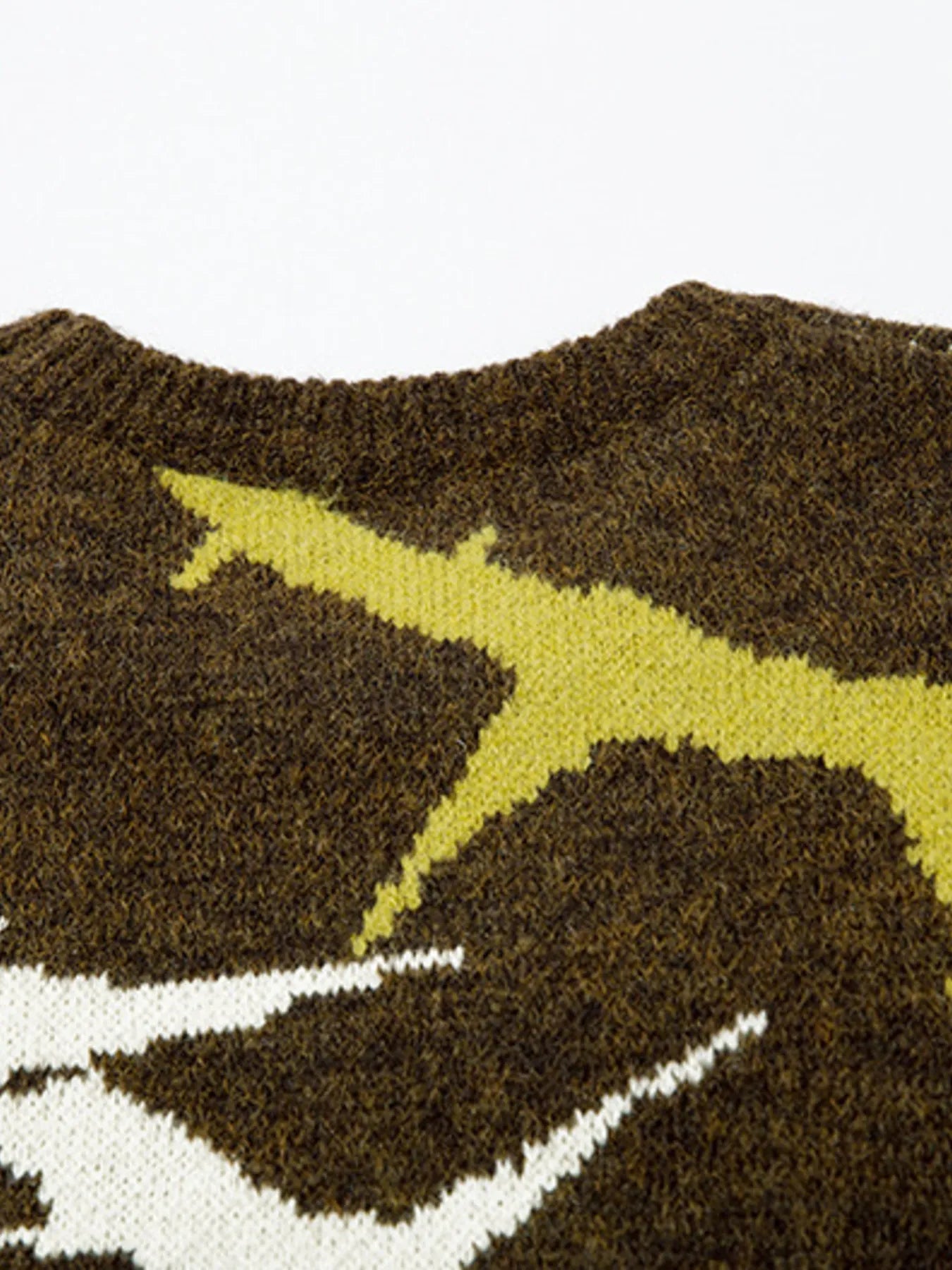Men's Abstract Pattern Distressed Hem Sweater - Farnelli