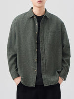 Men's Plus Size Button Up Long Sleeve Shirt - Farnelli