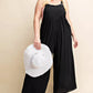 Kori America Full Size Sleeveless Ruched Wide Leg Overalls - Farnelli