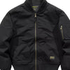 Men's Plus Size Classic Zip Up Bomber Jacket - Black