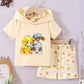 Children's Dog Short Sleeve Hoodie and Shorts Set - Farnelli