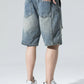 Men's Distressed Wide Leg Denim Shorts - Farnelli