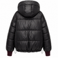Reversible Hooded Bio-Down Jacket in Burgundy/Black
