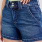 Judy Blue Full Size Double Button Waistband Denim Shorts Plus Size - Farnelli
