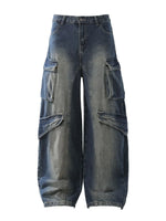 Men's Wide Leg Cargo Jeans - Farnelli