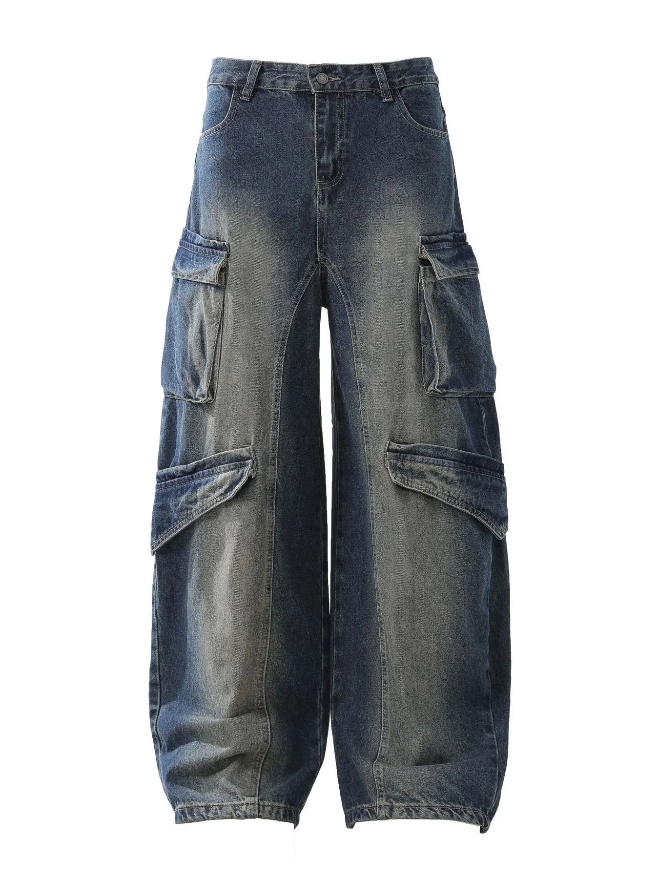 Men's Wide Leg Cargo Jeans - Farnelli