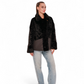 Kaia Eco-Fur Down Fill Coat in Black