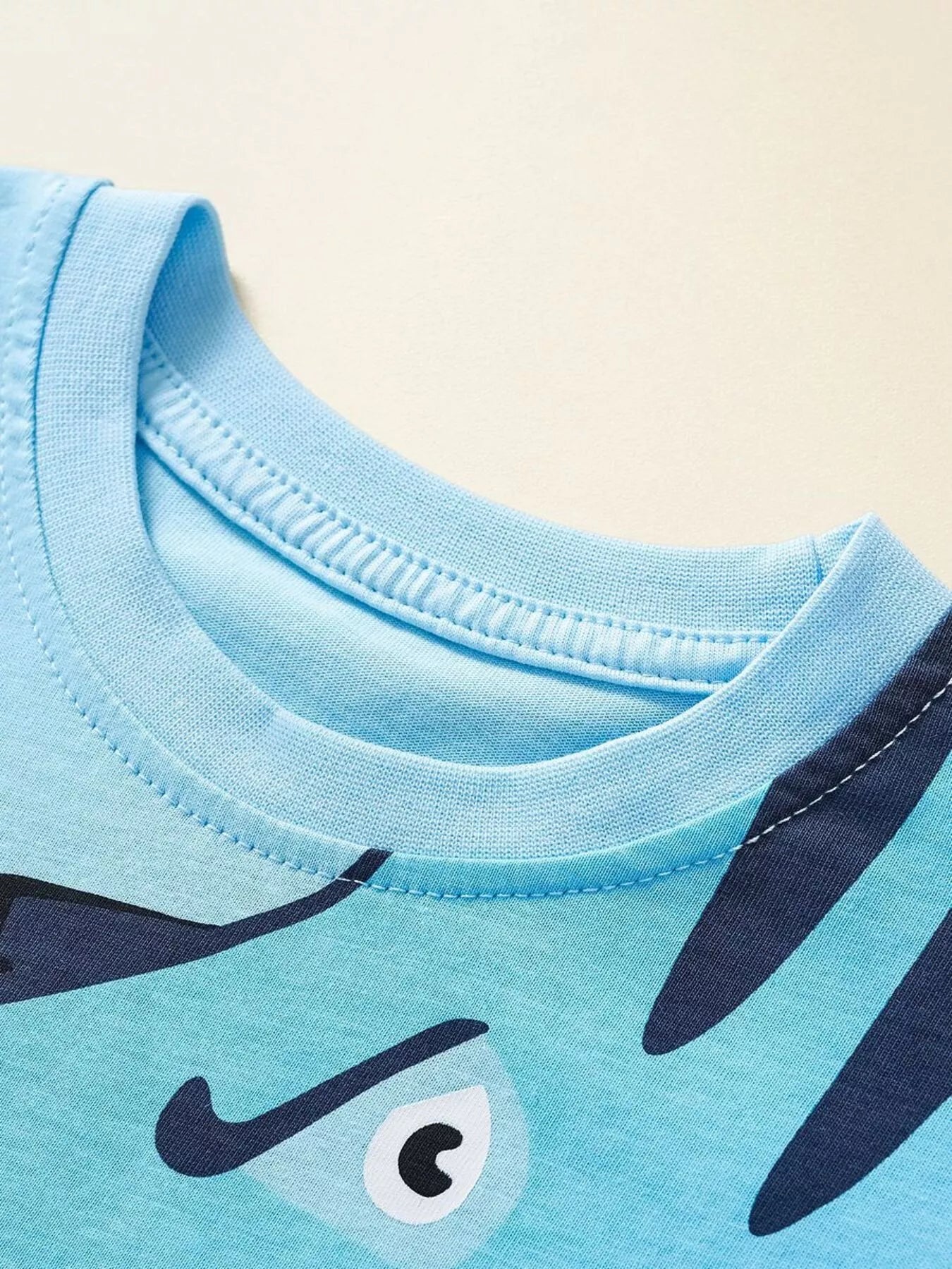 Children's Dinosaur Round Neck Top and Shorts Set - Farnelli