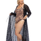 CROCHET FABRIC SOLID BLACK LONG SLEEVE KIMONO COVERUP