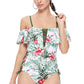 TROPICAL OFF THE SHOULDER ONE PIECE