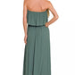 Zenana Woven Crinkle Strapless Maxi Dress - Farnelli