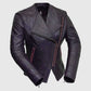 Whet Blu NYC Trish women's lambskin leather jacket in black with zip front and tailored fit
