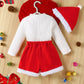 Children's Christmas Outfit Set with Santa Hat - Farnelli