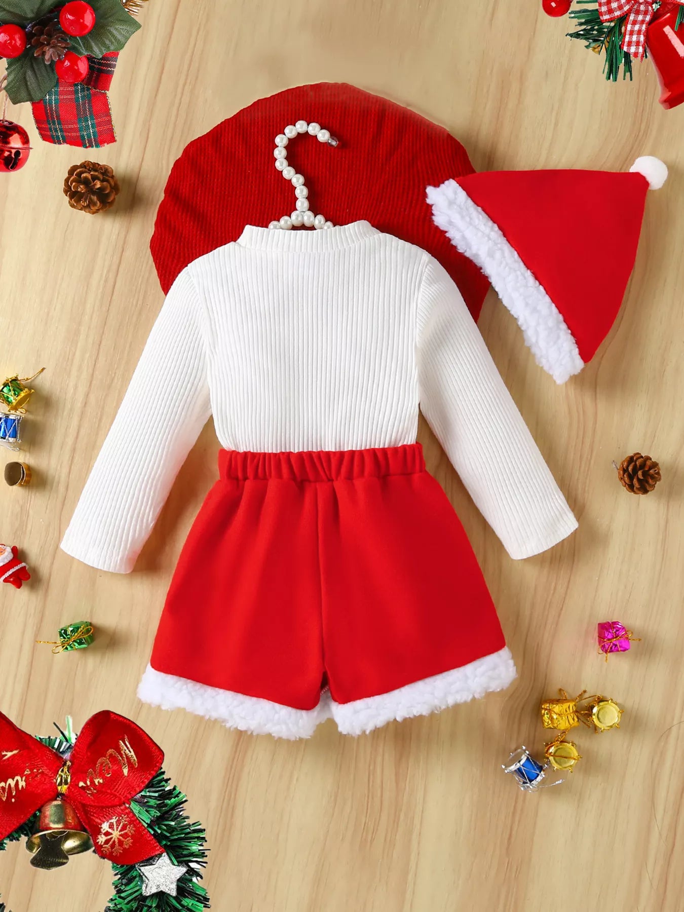 Children's Christmas Outfit Set with Santa Hat - Farnelli