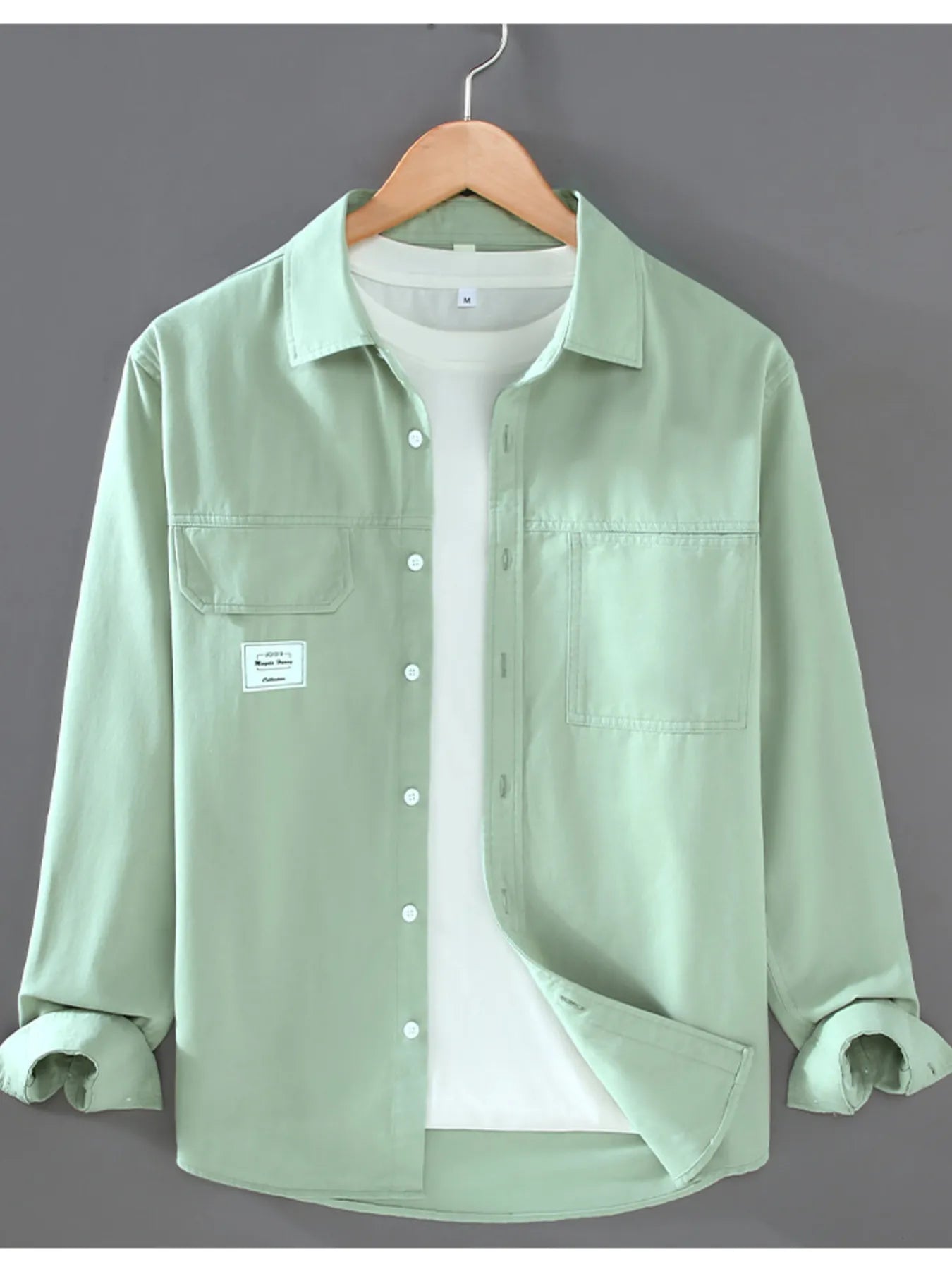 Men's Plus Size Button Up Long Sleeve Shirt - Farnelli
