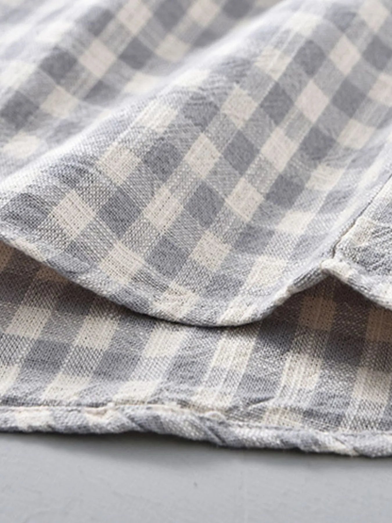 Men's Plus Size Plaid Button Up Long Sleeve Shirt - Farnelli