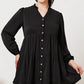 Ruffled Button Up Long Sleeve Tiered Shirt - Farnelli