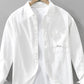 Men's Plus Size Casual Solid Color Long Sleeve Shirt - Farnelli
