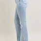 Judy Blue Full Size Tummy Control Vintage Wash Side Slit Slim Boot Jeans Plus Size - Farnelli