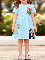 Children's Cartoon Animal Casual Dress - Farnelli