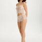 Sheer Eyelash Lace Cropped Cami Blush Serene Bisque