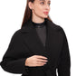 Cambridge Comfort Wraparound Wool Cashmere Coat in Black