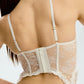 Blush Belle Cream Sheer Lacy Corset & Garter Straps