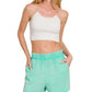 Zenana Acid Washed Short Sleeve Tee & Shorts Set - Farnelli