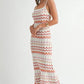 MABLE Lightweight Pointelle Chevron Knit Maxi Dress - Farnelli