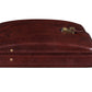 Executive Men's Leather Attache Briefcase Brown/Cherry Red